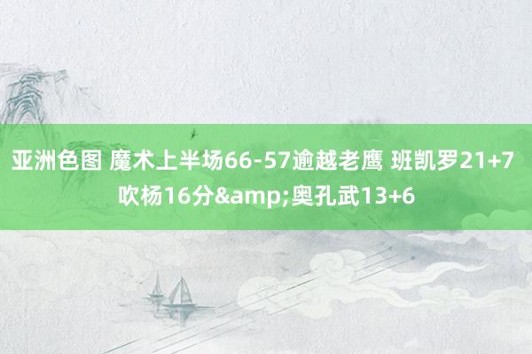 亚洲色图 魔术上半场66-57逾越老鹰 班凯罗21+7 吹杨16分&奥孔武13+6